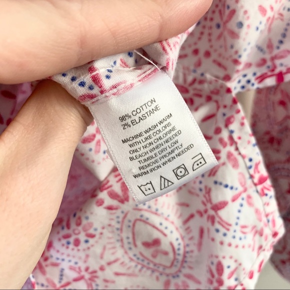 FOXCROFT Pink & Blue Easy Care Button Down Shirt - Picture 6 of 12